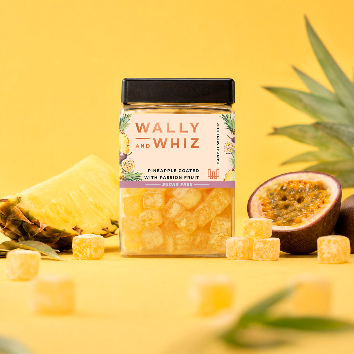 Vingummi - Ananas med passionsfrugt (Sugar Free)