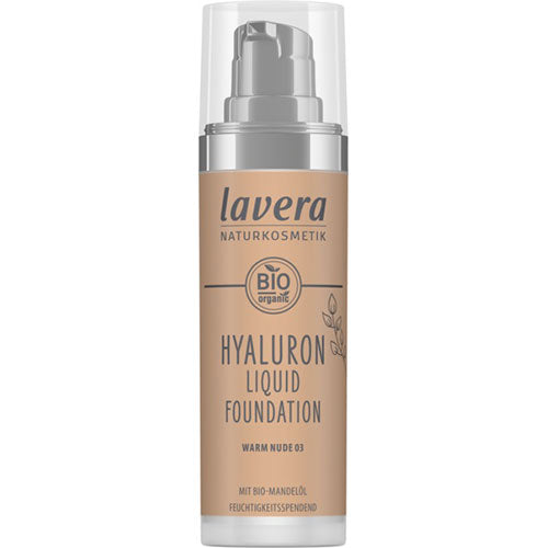 Foundation Warm Nude 03 Hyaluron Liquid fra lavera