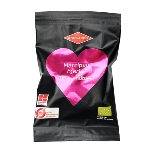 Marcipanhjerte hindbær Ø