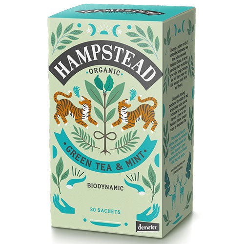 Grøn te & Mint Ø Demeter fra Hampstead Tea