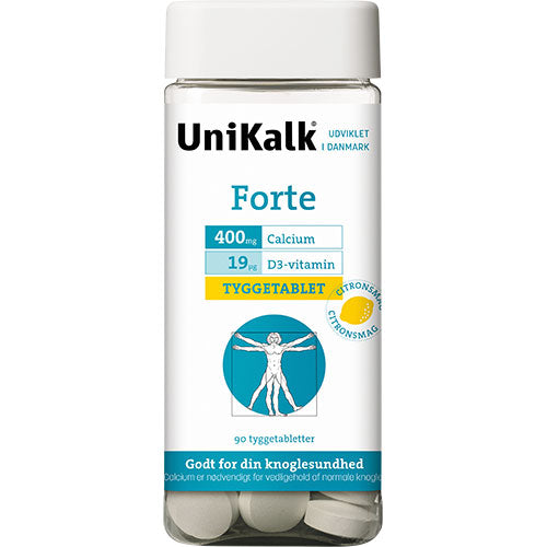 UniKalk Forte tyggetablet fra Unikalk