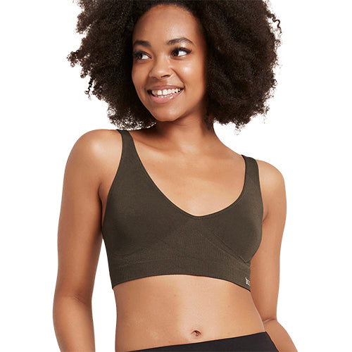 Shaper Crop Bra Dark Olive str. XS fra Boody