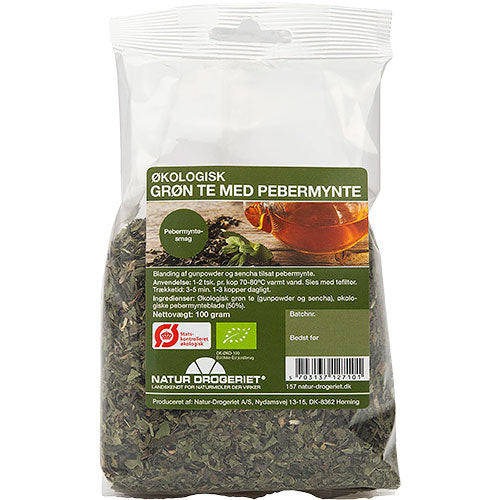 Grøn te m/pebermynte Øko