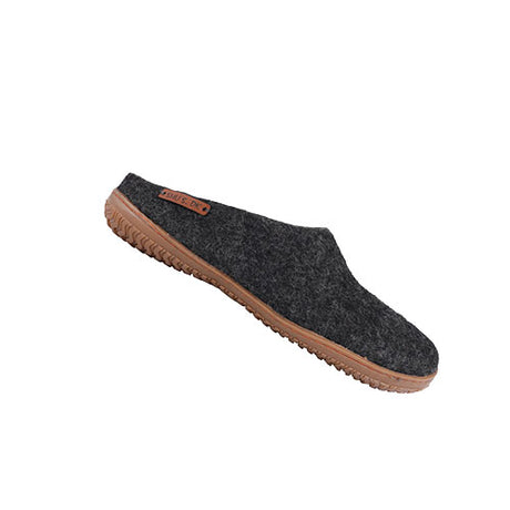 SHU`S hjemmesko med gummi sål - Dark Grey 36 fra SHUS