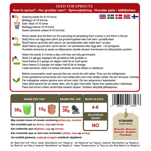 Broccoli Raab til spiring Ø fra GEO