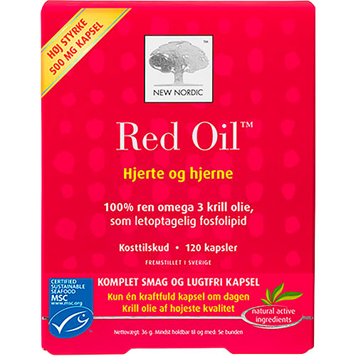Red Oil omega 3 krill olie fra New Nordic