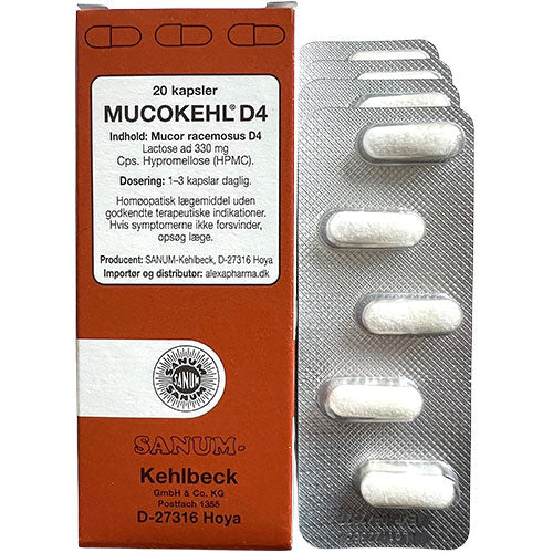 Mucokehl kapsler D4 fra Sanum