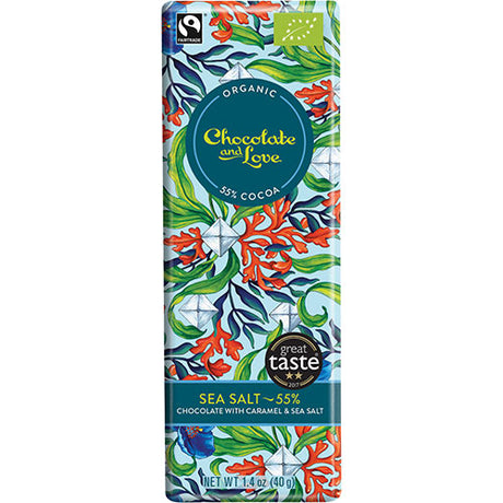 Chokolade Sea Salt 55% Ø fra Chocolate and Love