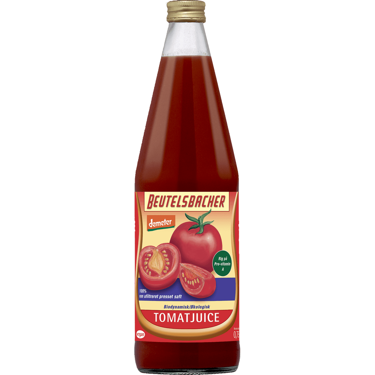 Beutelsbacher Tomatjuice Økologisk Demeter | 750 ml