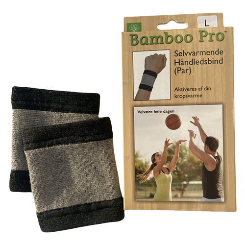 Håndledsbind, Selvvarmende, Str: L, Bamboo Pro fra Bamboo Pro