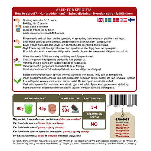 Mungbønner til spiring Ø fra GEO