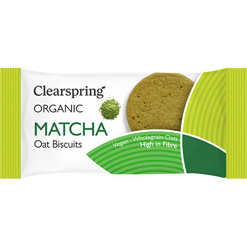Matcha Oat Biscuits Ø fra Clearspring