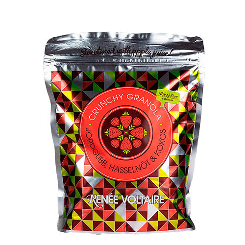 Crunchy Granola med jordbær, hasselnød og kokos fra Renée Voltaire