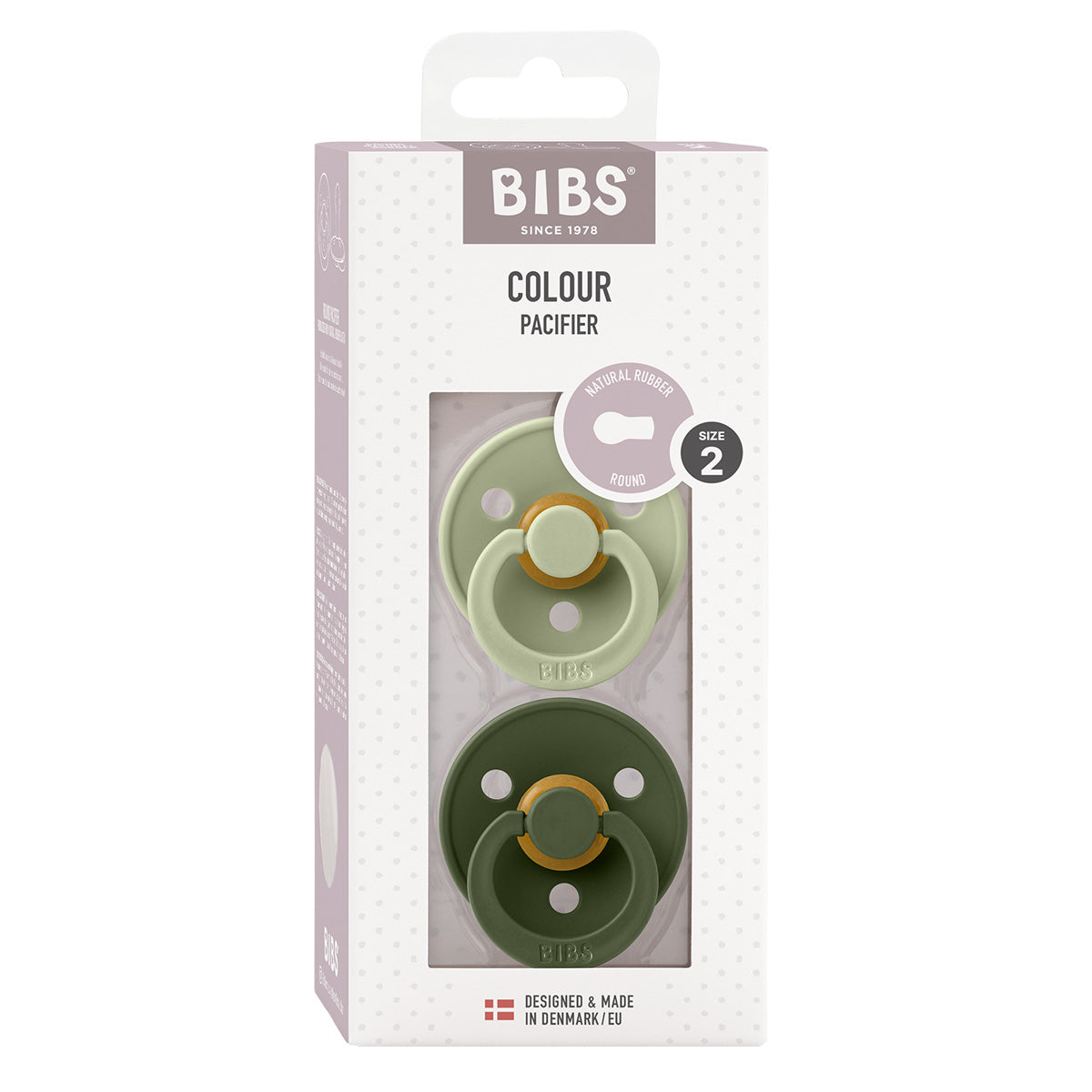 BIBS Colour Latex Size 2 Sage/Hunter Green 2 PACK fra BIBS