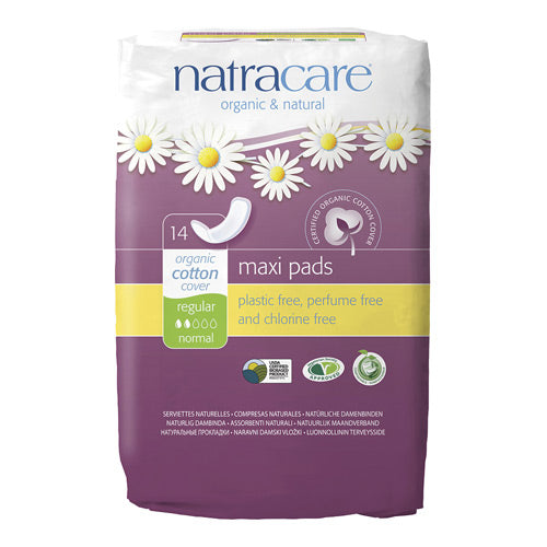 Natracare bind 14 stk regular normal (buede) fra Natracare