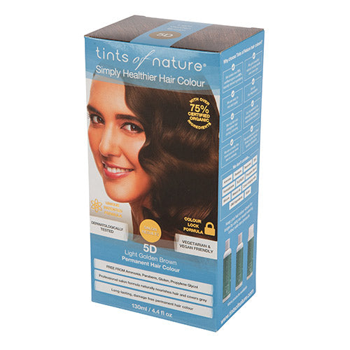 Hårfarve 5D Light Golden Brown fra Tints of nature