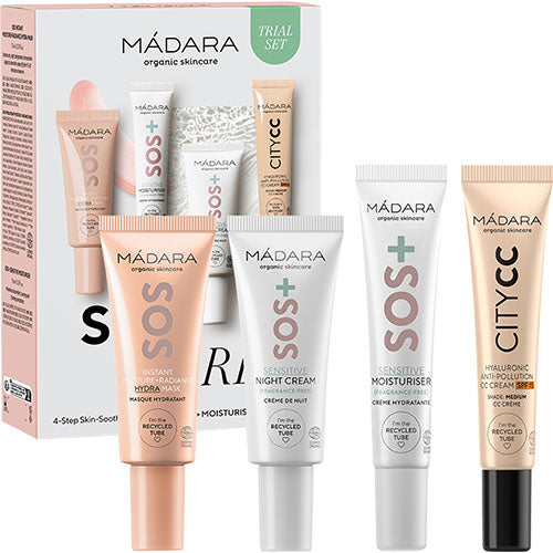 SOS Care 4-Step Skin-Soothing Routine Set, MEDIUM fra Madara