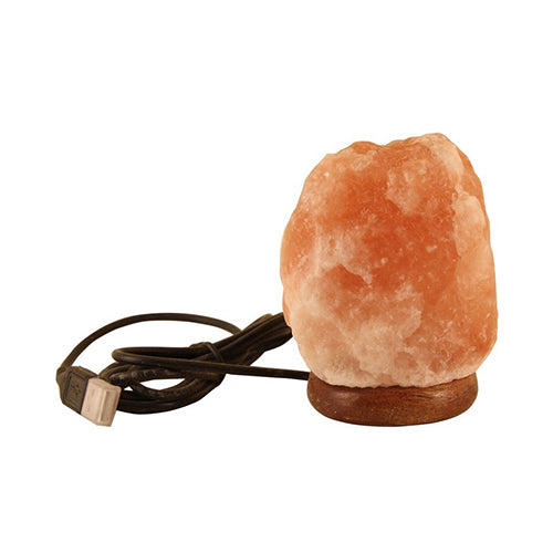 Himalaya salt USB lampe naturel pink 500-1000g fra Helsam.dk