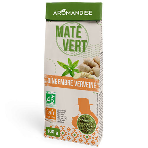 Maté vild grøn m. ingefær & verbena Ø fra Aromandise