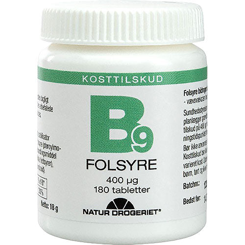 Folsyre Økonomikøb 400 µg fra Natur-Drogeriet