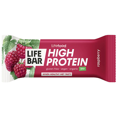 LifeBar Proteinbar Hindbær Ø fra Lifefood
