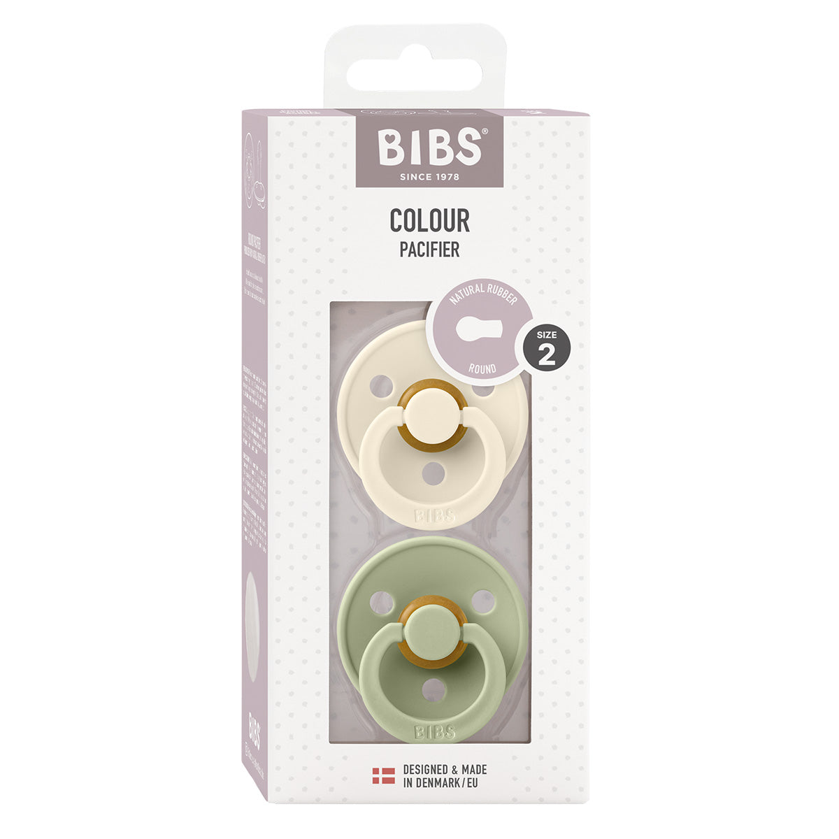 BIBS Colour Latex Ivory/Sage | Size 2 - 2 PACK