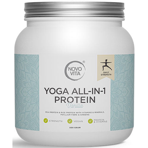 Yoga All-in-1 Protein med vaniljesmag fra Novo Vita
