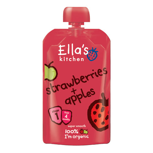 Babymos jordbær & æble 4 mdr Ø fra Ellas Kitchen
