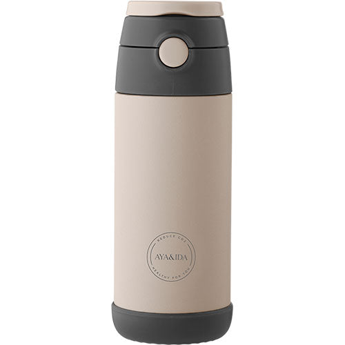 Kids Straw Bottle - Cream Beige fra AYA&IDA