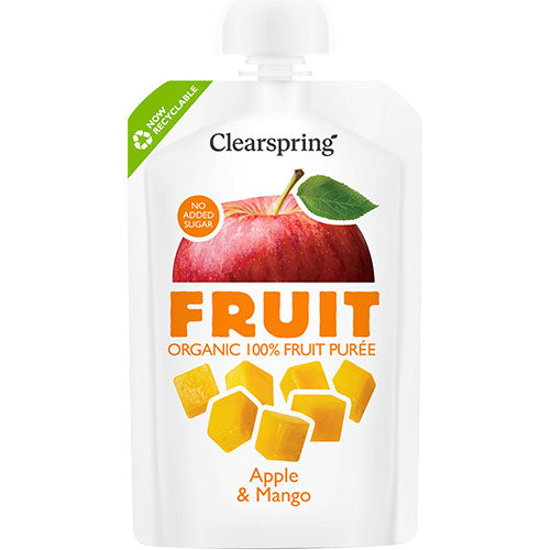 Æble & mango frugtpuré Ø fra Clearspring