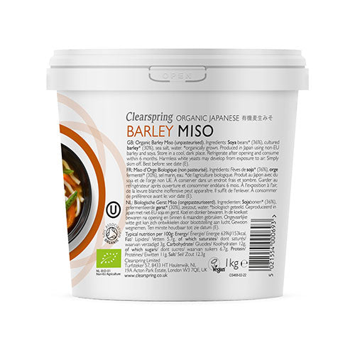 Miso Barley (byg miso) upasteuriseret Ø fra Clearspring