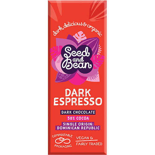 Mørk Chokolade 58% Espresso Ø fra Seed & Bean