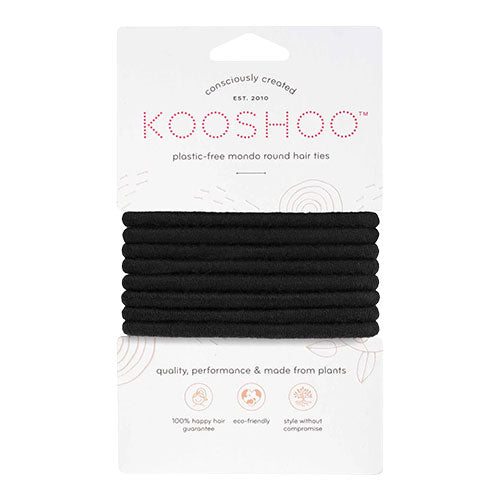 Hårelastikker Sort plastikfri 8 stk (store) fra KooShoo