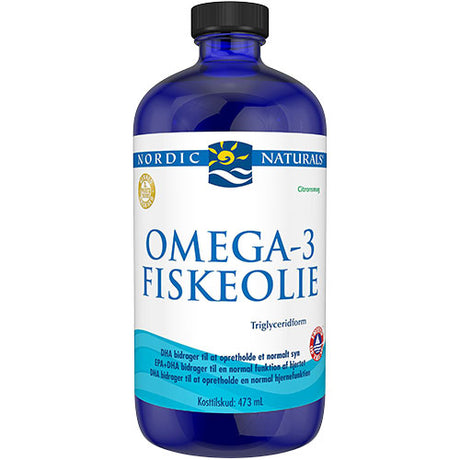 Omega-3 fiskeolie, citronsmag fra Nordic Naturals