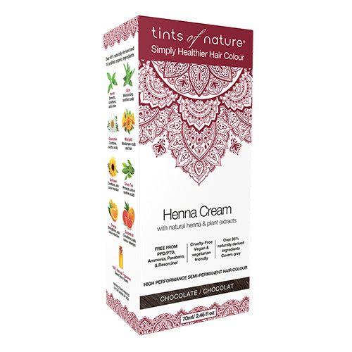 Hårfarve Henna Creme Chocolate fra Tints of nature