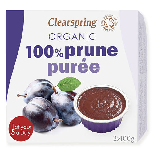 Blomme puré 2 x 100 gr Ø fra Clearspring