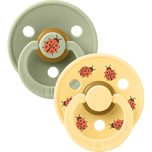 BIBS Colour, Size 2, 2 Pack Ladybug Sage Mix fra BIBS