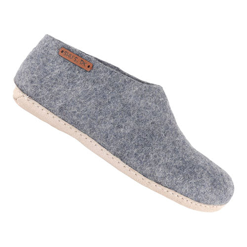 SHU`S hjemmesko med læder sål - Denim 40 fra SHUS