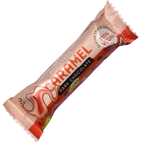 Caramelbar m. mørk chokolade  Ø fra BonVita