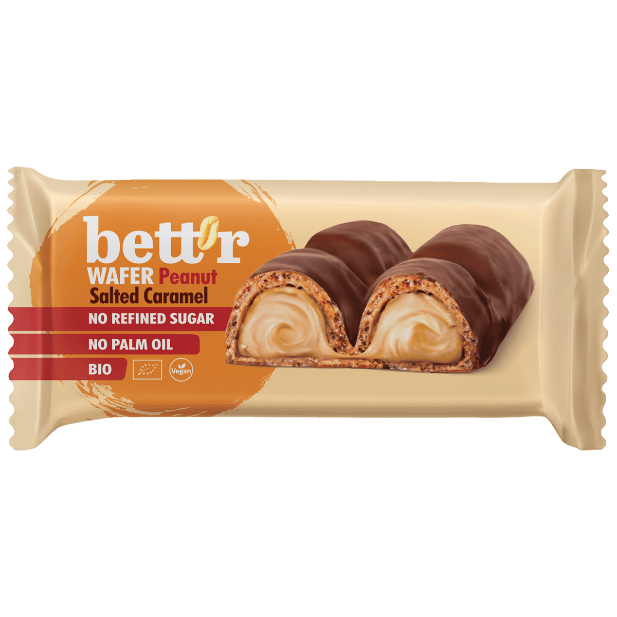 bett’r Bett'r Vaffel Peanut m/Saltet Karamel Økologisk | 33 g