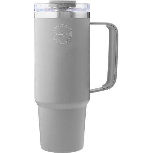 Thermo Cup with Straw Light Grey fra AYA&IDA