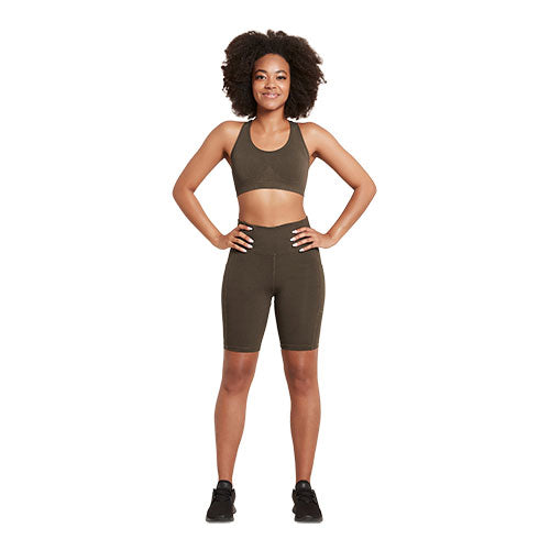 Racerback Sports Bra dark olive str XS fra Boody