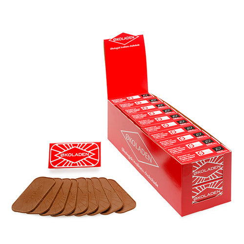 Pålægschokolade lys 9 stk Ø fra Økoladen
