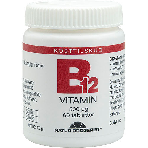 B12 vitamin 500 ug fra Natur-Drogeriet
