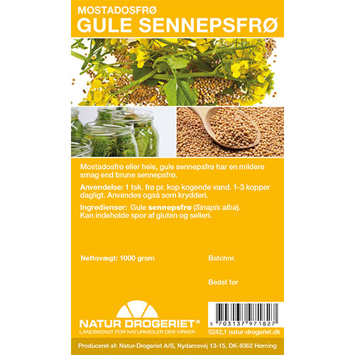 Sennepsfrø gul hel fra Natur-Drogeriet