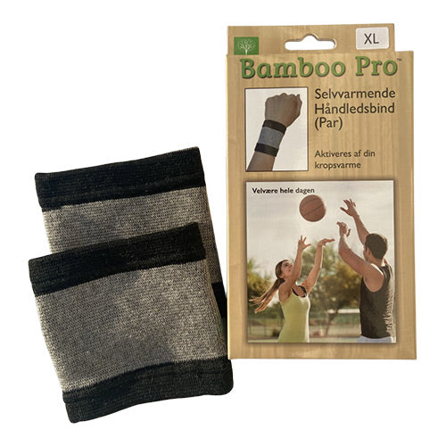 Håndledsbind, Selvvarmende, Str: XL, Bamboo Pro fra Bamboo Pro