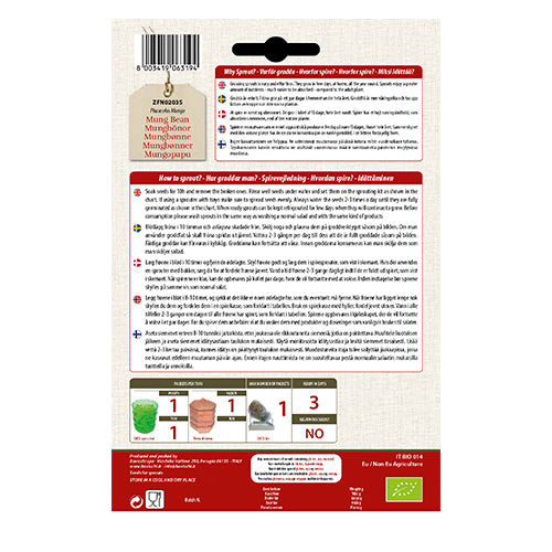 Mungbønner til spiring Ø fra GEO