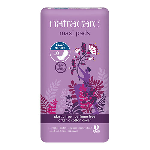 Natracare bind 10 stk NIGHT fra Natracare