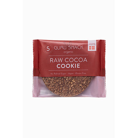 Raw Cocoa Cookie Ø enkeltvis indpakket fra Guru Snack