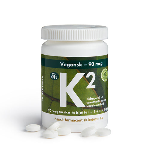K2 vitamin 90 mcg vegetabilsk fra Grønne dfi vitaminer
